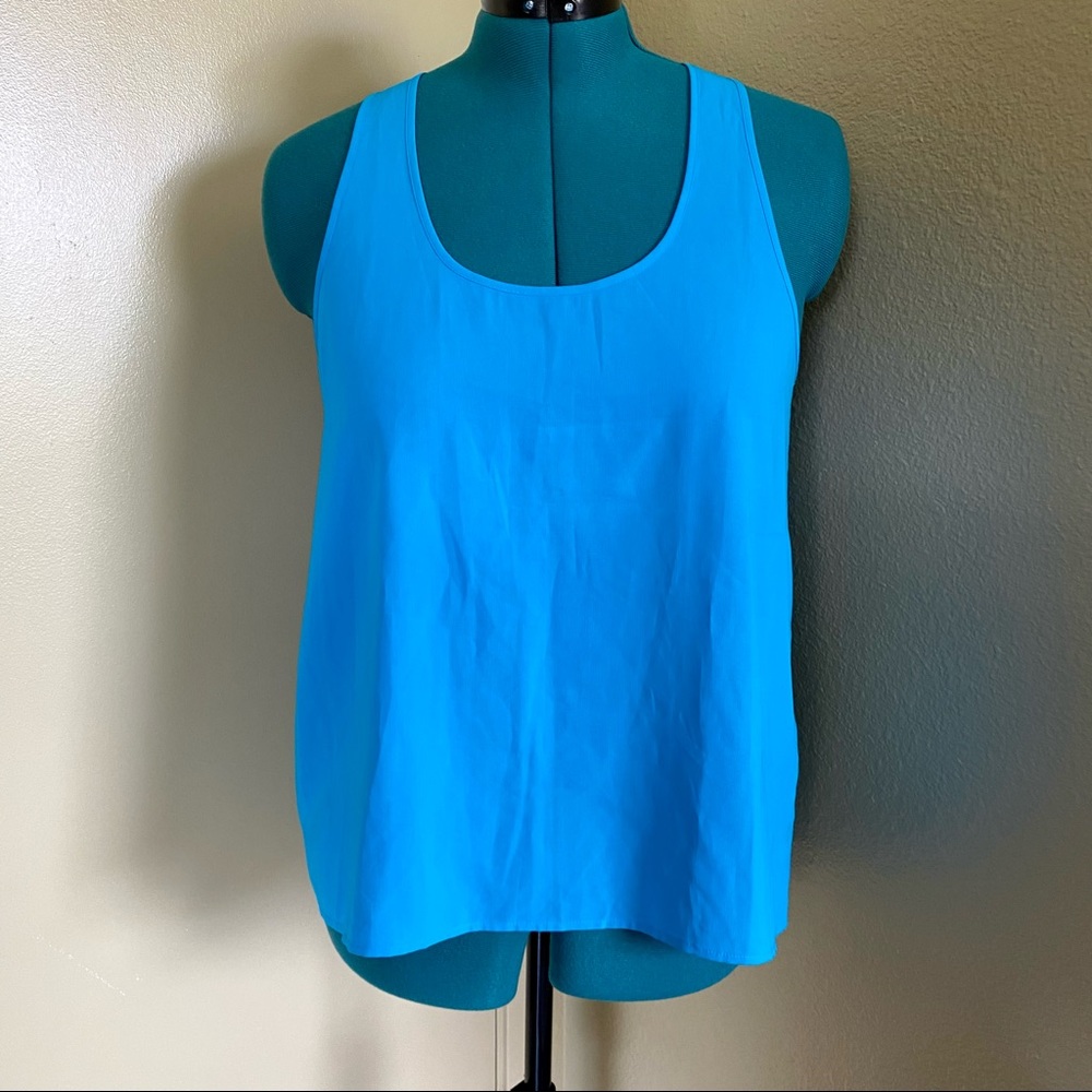 Frenchi Bright Blue Racerback Sleeveless Loose Top